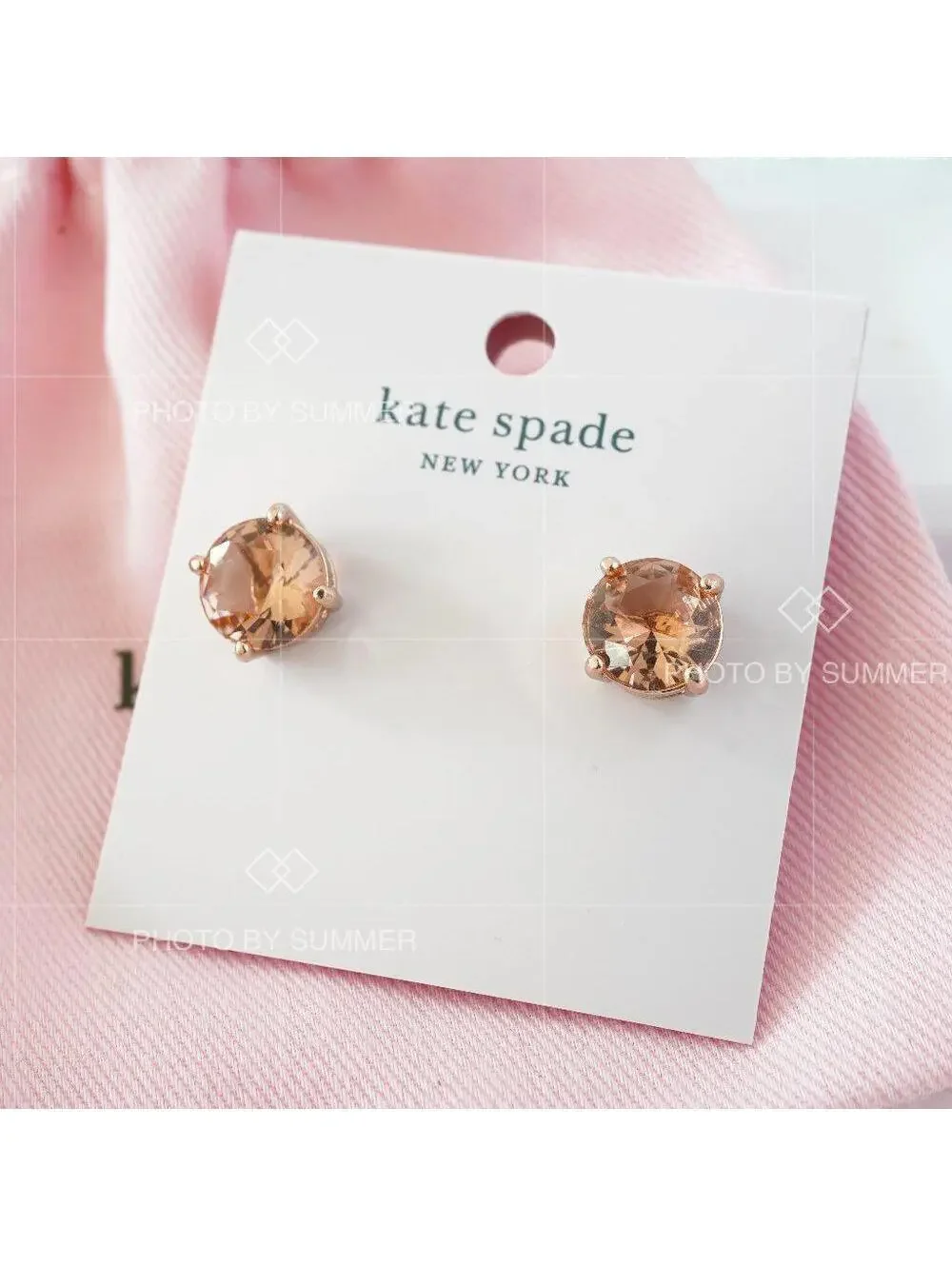 Kate Spade Gumdrop Studs Earrings Light Peach
